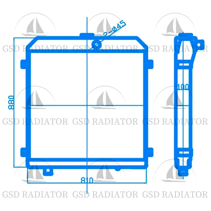 Lonking ZL50(6135) Loader Radiator Aluminum Material